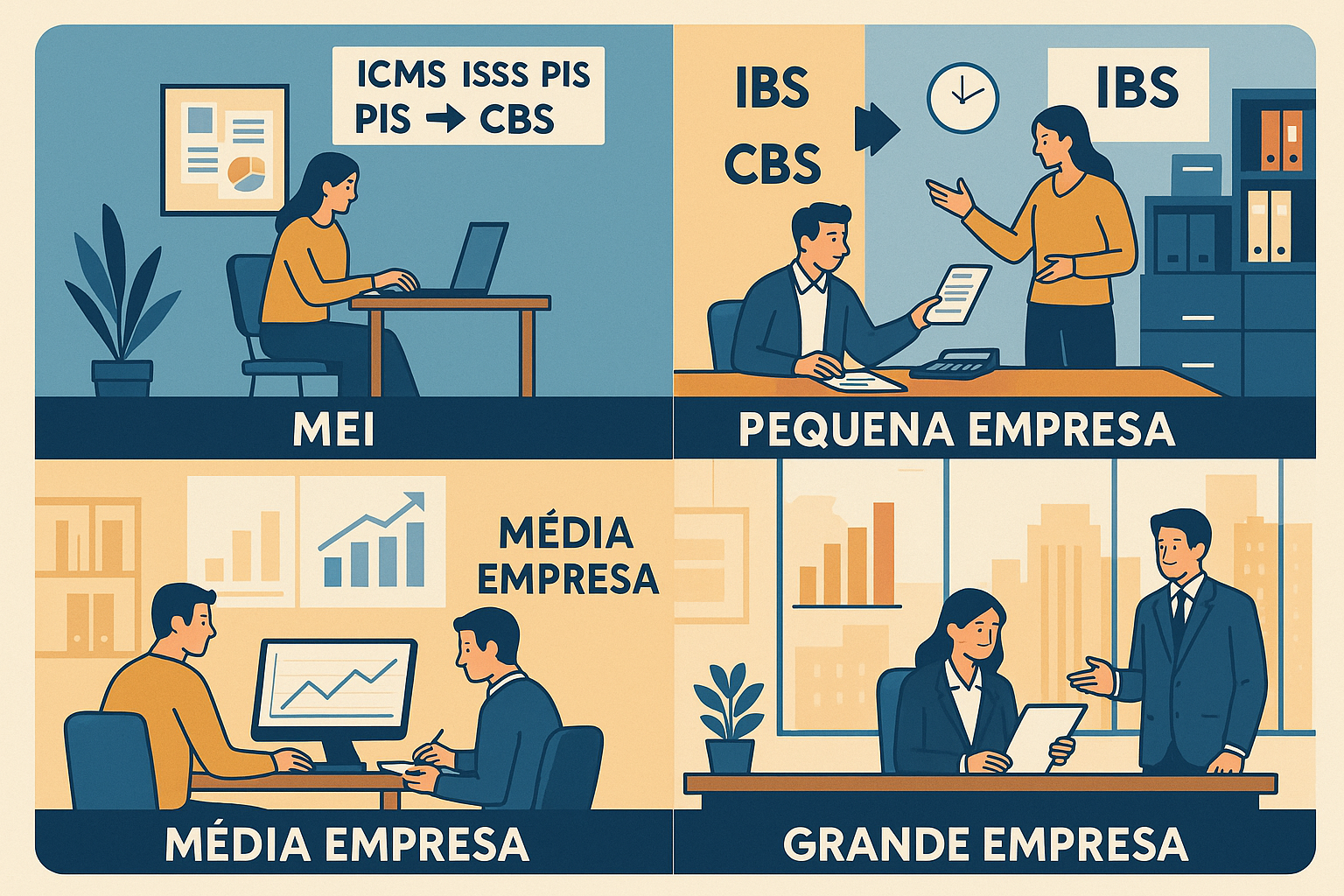 Read more about the article Reforma Tributária: Ações Práticas por Porte de Empresa